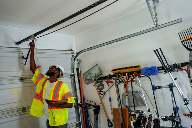 Professional Garage Door technician working in Orange, CA